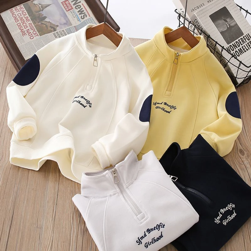 男童卫衣春秋儿童春季2025立领拉链新款男孩中大童洋气上衣