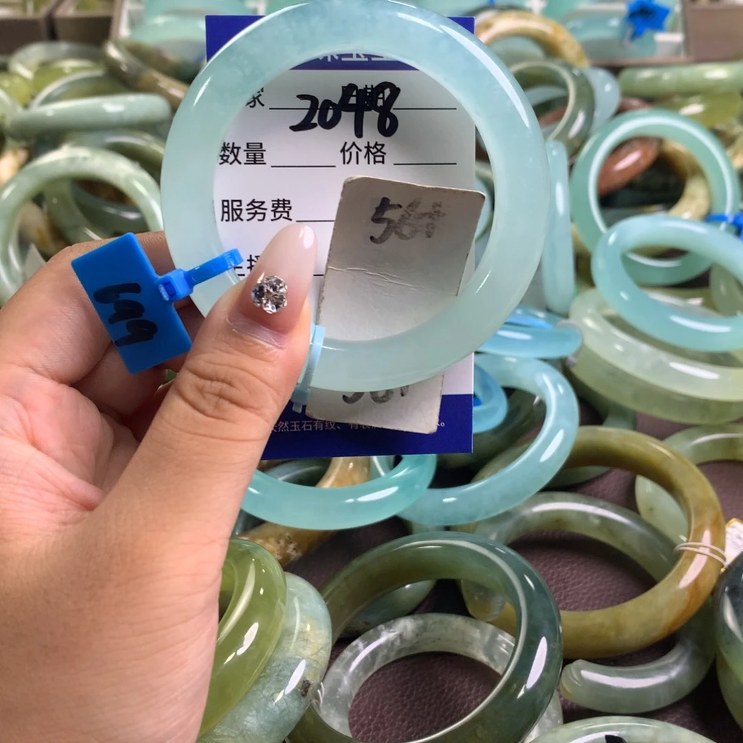 未镶嵌蛇纹石玉手镯2048