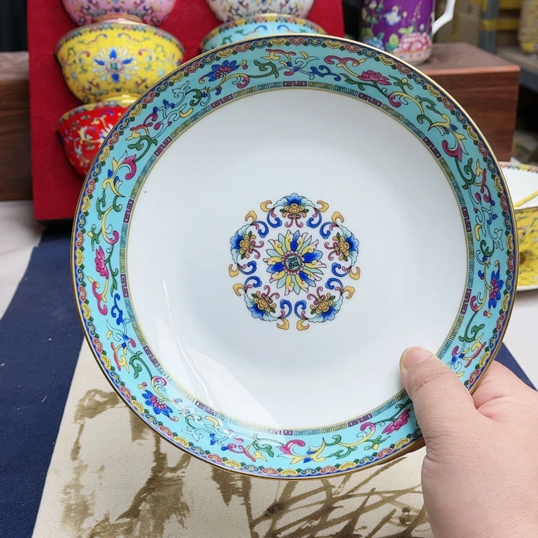 【闪购商品】珐琅8英寸6深湖水蓝。。。。
