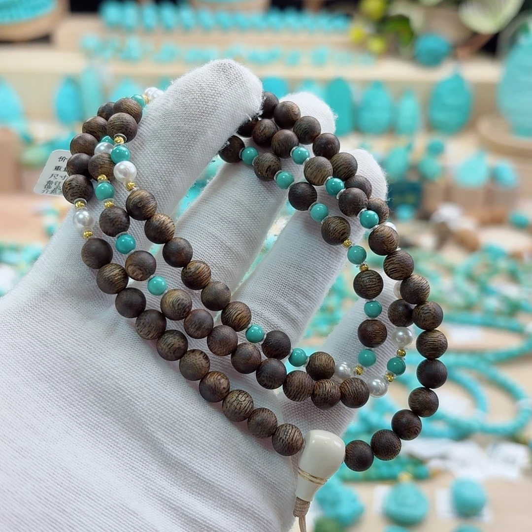 绿松石18K金镶嵌珠宝奇石