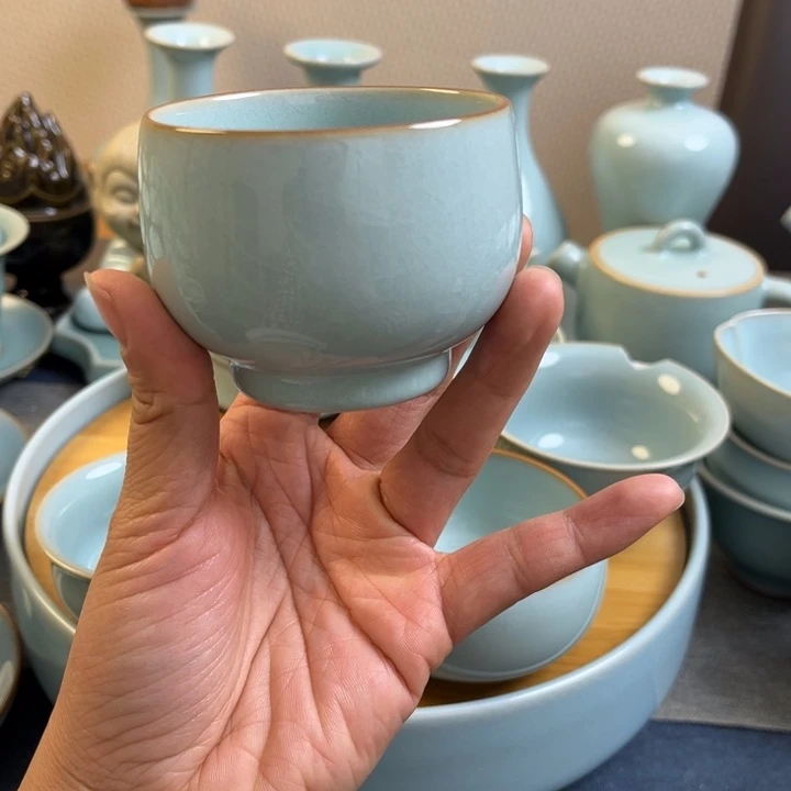 泡***。茶宠天青罗汉杯一级全品