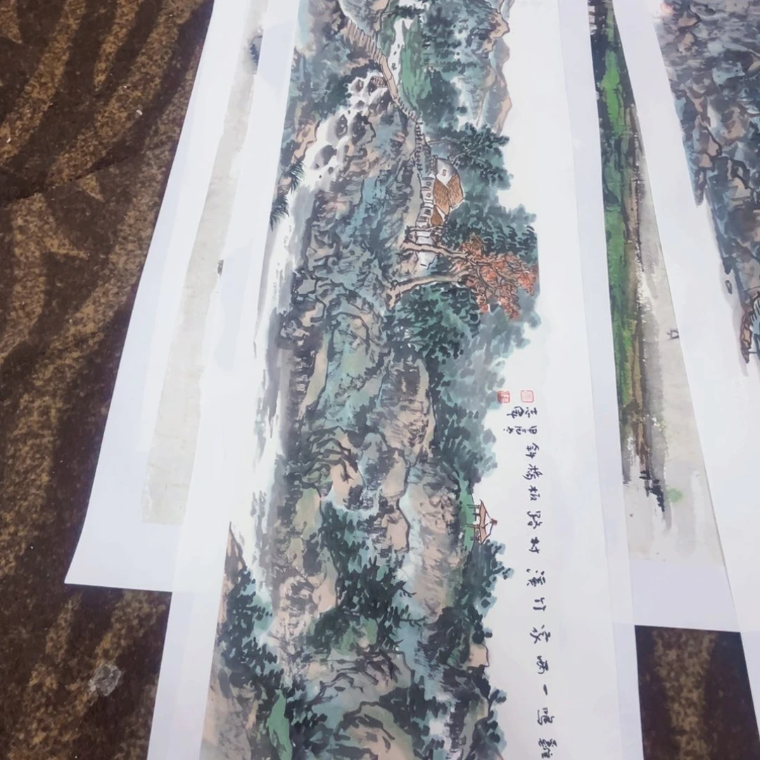 国画泉**夫王志伟老师四尺对开1111