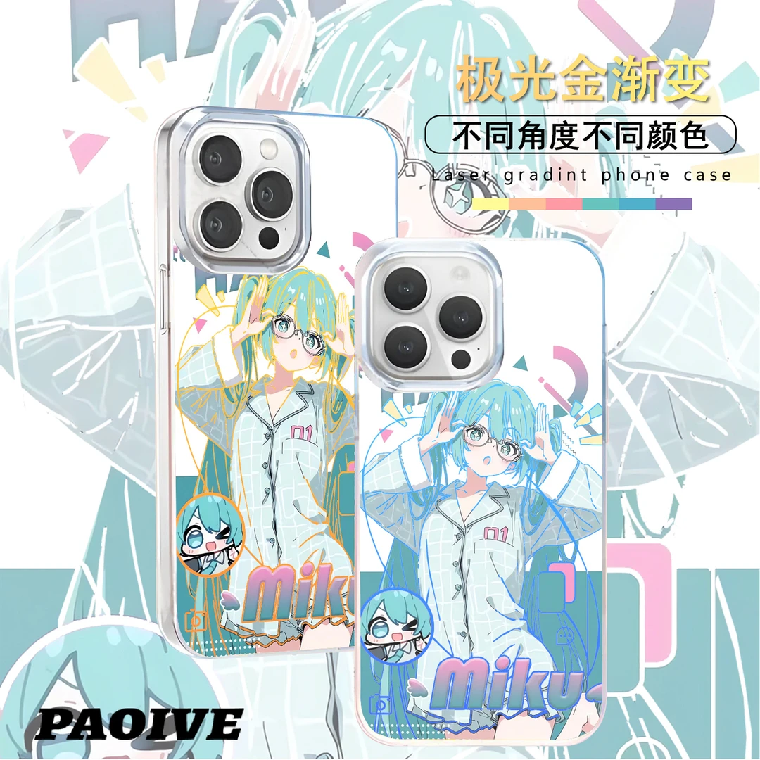 初音未来适用苹果华为vivo一加iPhone小米红米极光手机壳壳