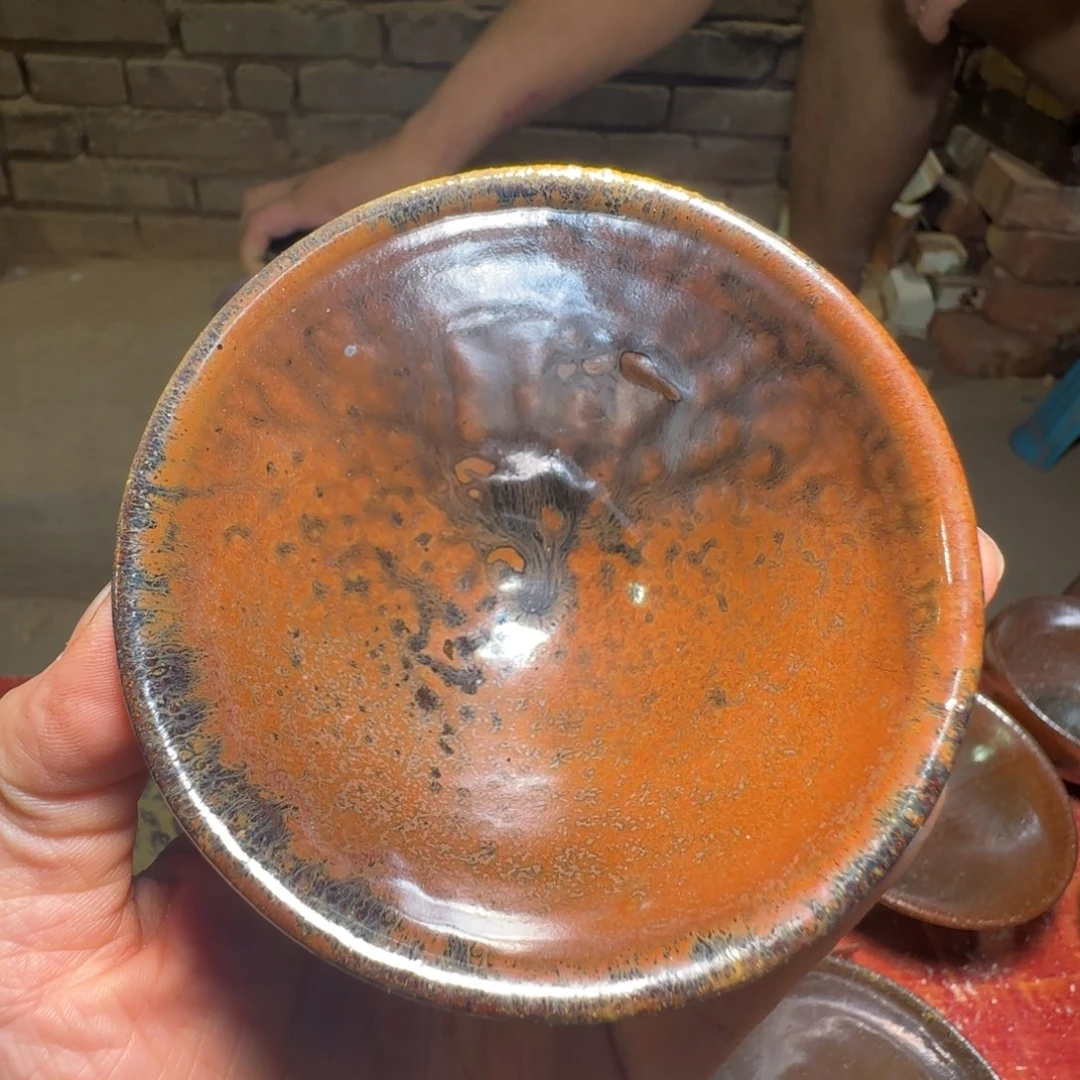 柴烧建盏茶盏茶杯561