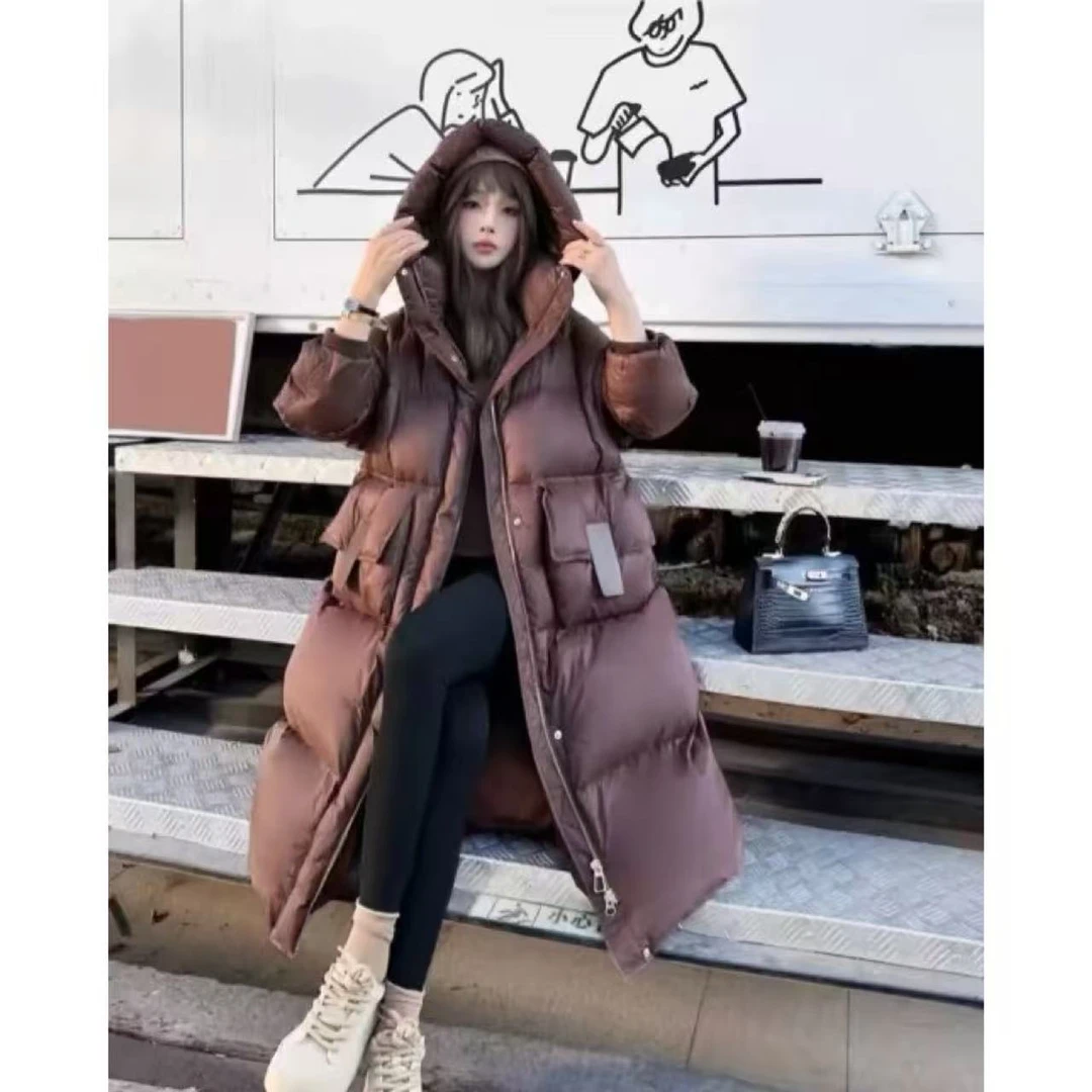 加厚大被子高档韩系云朵泡芙女外套中长款保暖面包服6029[FZS]