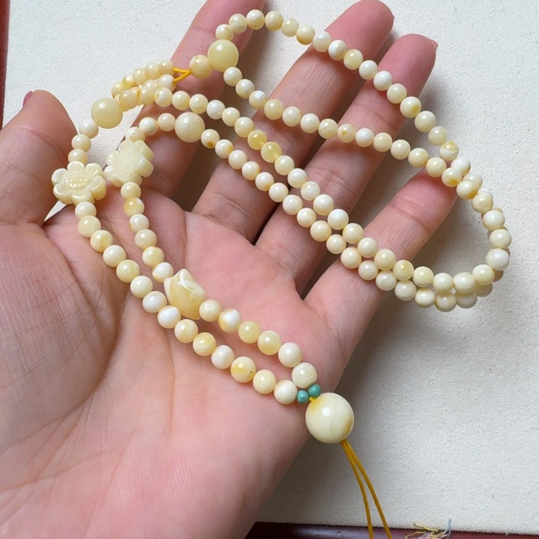 未镶嵌项链蜜蜡俄料4.5mm