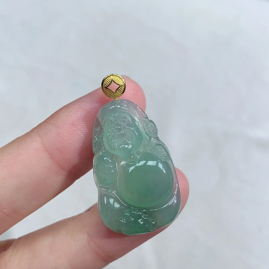 颈饰未镶嵌翡翠财神