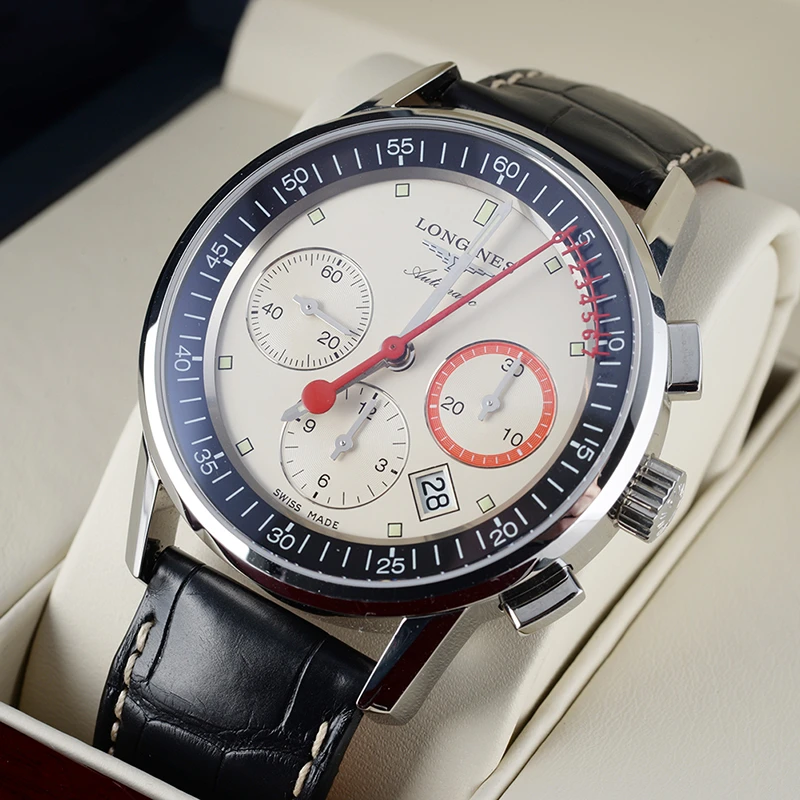 99新 Longines/浪琴 自动机械/计时/背透/男表L4.754.4.72.4