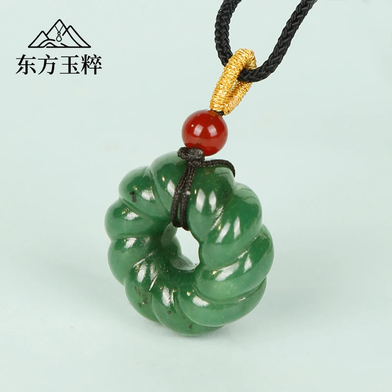和田玉圆环项链-直径约25mm-多样性发货 拍一发一