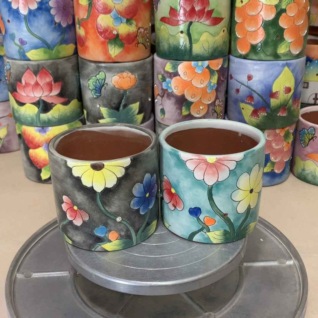 我**合福利花盆，手绘花盆