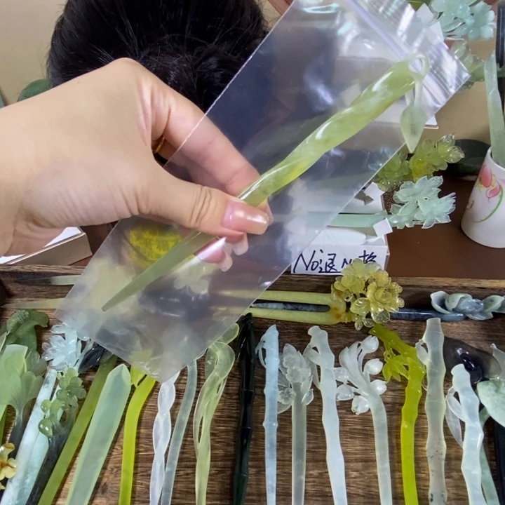 未镶嵌蛇纹石玉发饰