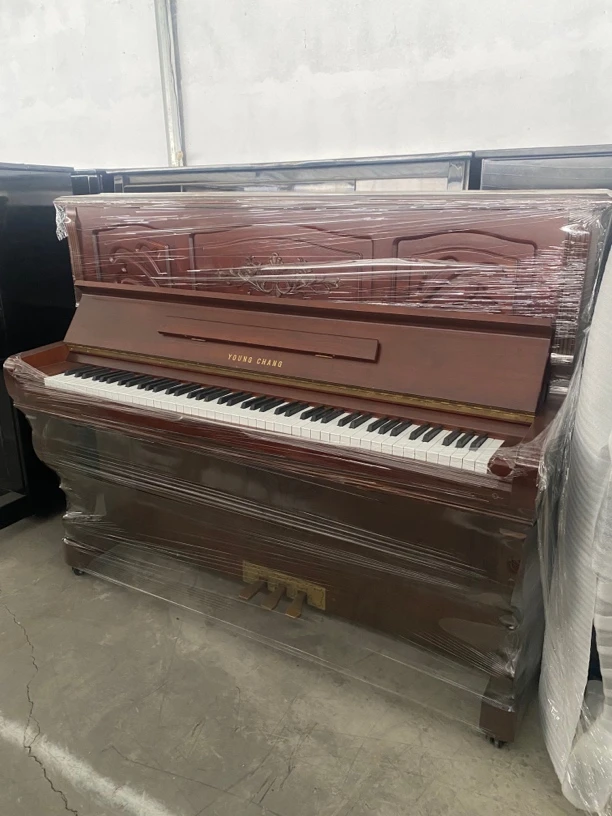 英昌钢琴韩国原装哑光棕色漆面高度130cm