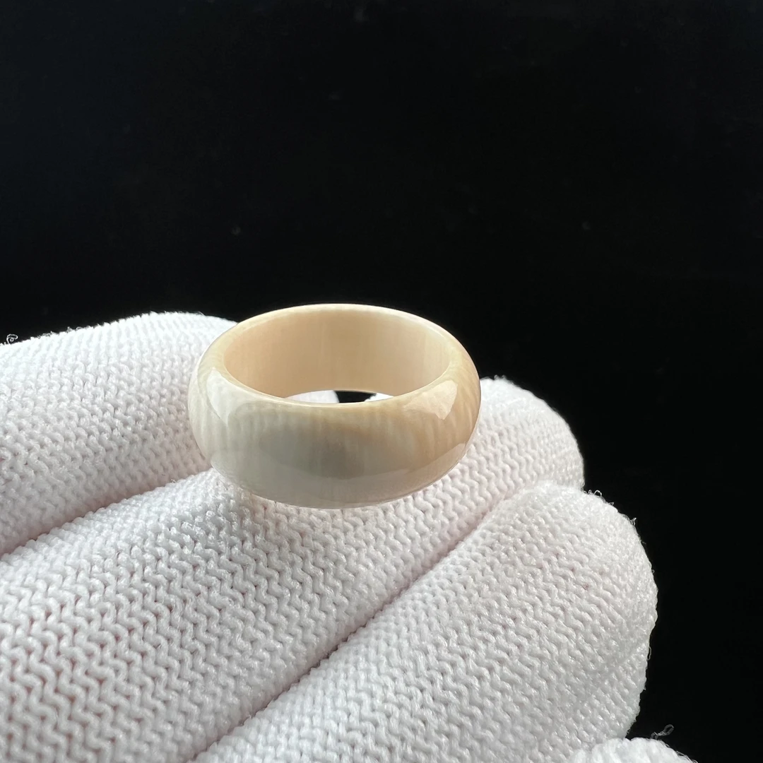 X6840天然猛犸牙跑环 戒圈16*8mm支持鉴定 假一罚四