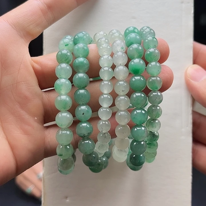 石英质玉（非洲翠）手镯未镶嵌非洲翠手串多样性随机发一串