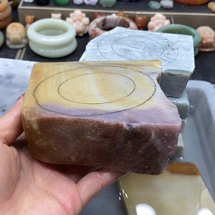 石英质玉芋泥定制五裂不退换未镶嵌