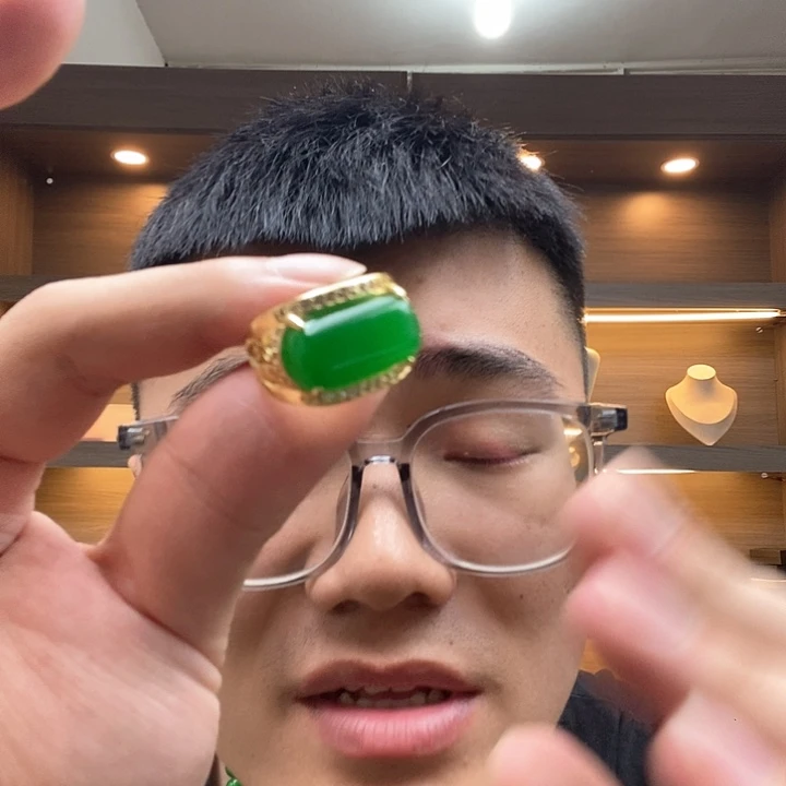 未镶嵌戒指翡翠高端时尚豪镶马鞍戒