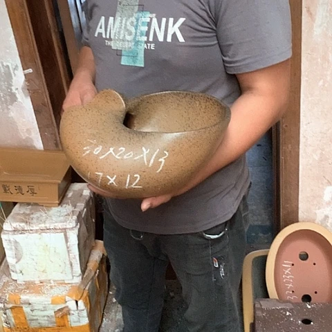 紫砂花盆手工艺品