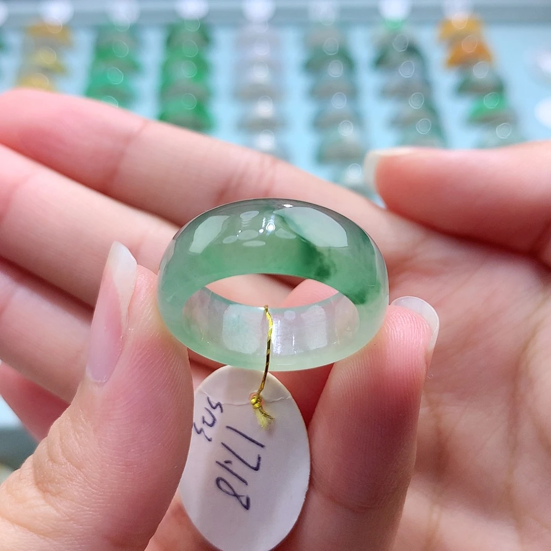 未镶嵌戒指翡翠1718圈