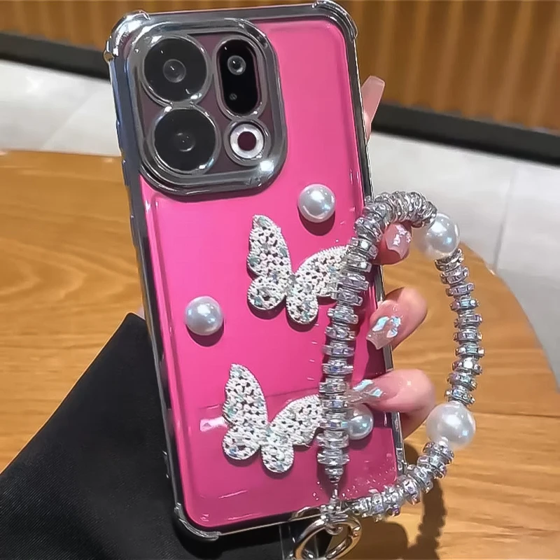 潮多米适用oppofindx9手机壳透明findx9pro气囊网红女电镀保护套