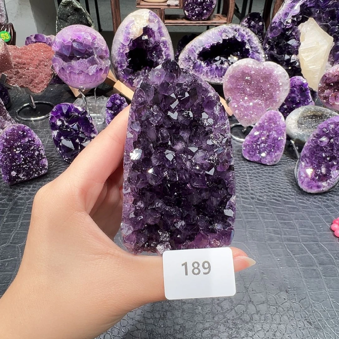 未镶嵌紫晶珠宝半成品