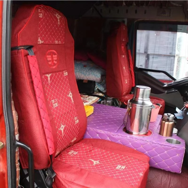 大货车专用亚麻座套卧铺套陕汽德龙欧曼乘龙豪沃汕汽车座椅套全包
