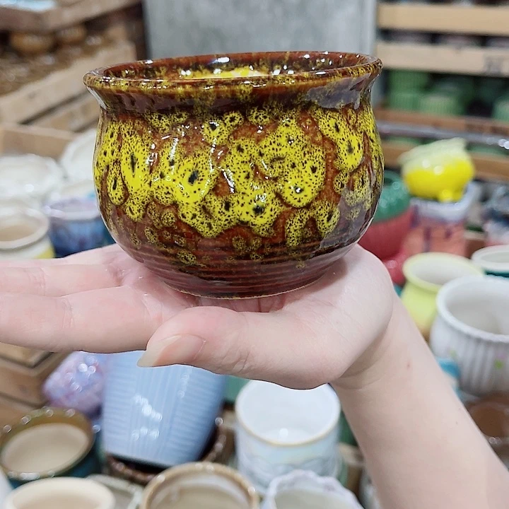 有孔，凑10元包邮陶瓷花盆发货！