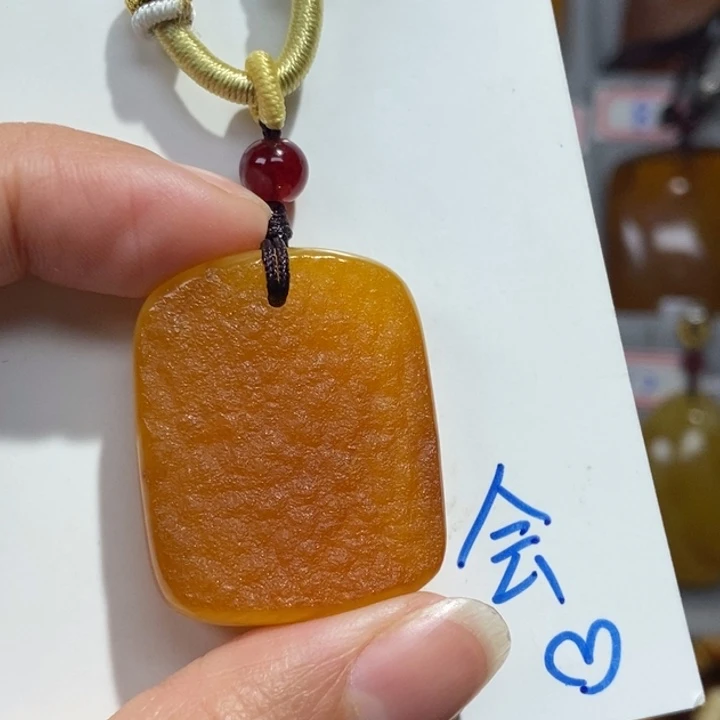 定制琥珀未镶嵌琥珀蜜蜡吊坠项链