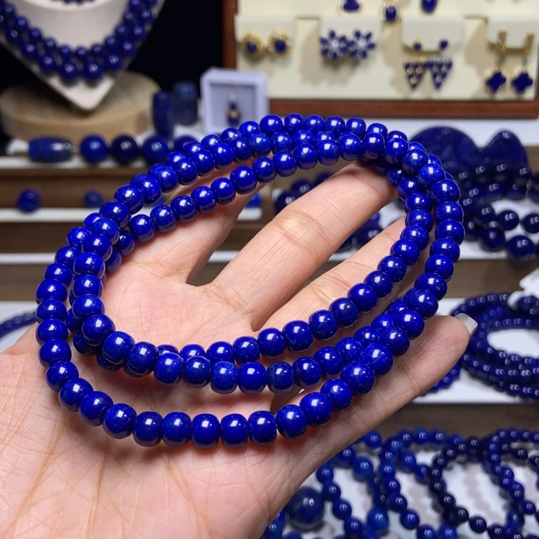 青金石未镶嵌精品 老型6.5mm108佛珠