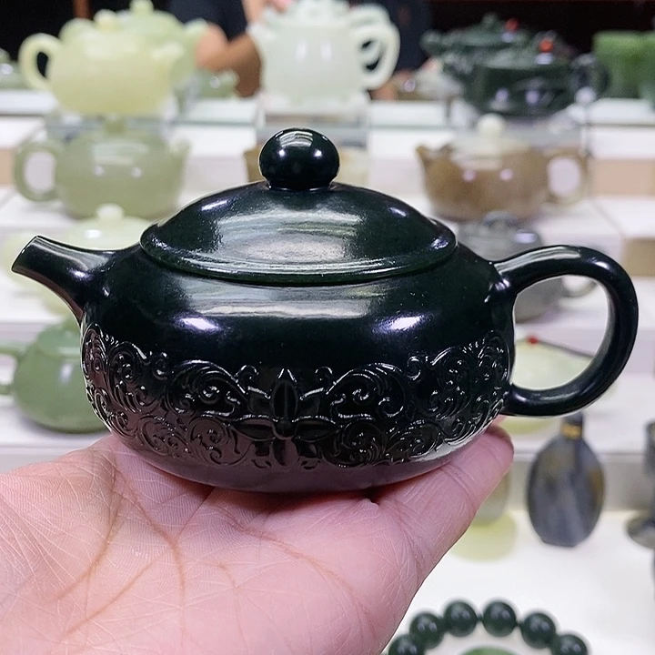 未镶嵌和田玉挂件茶壶180ml