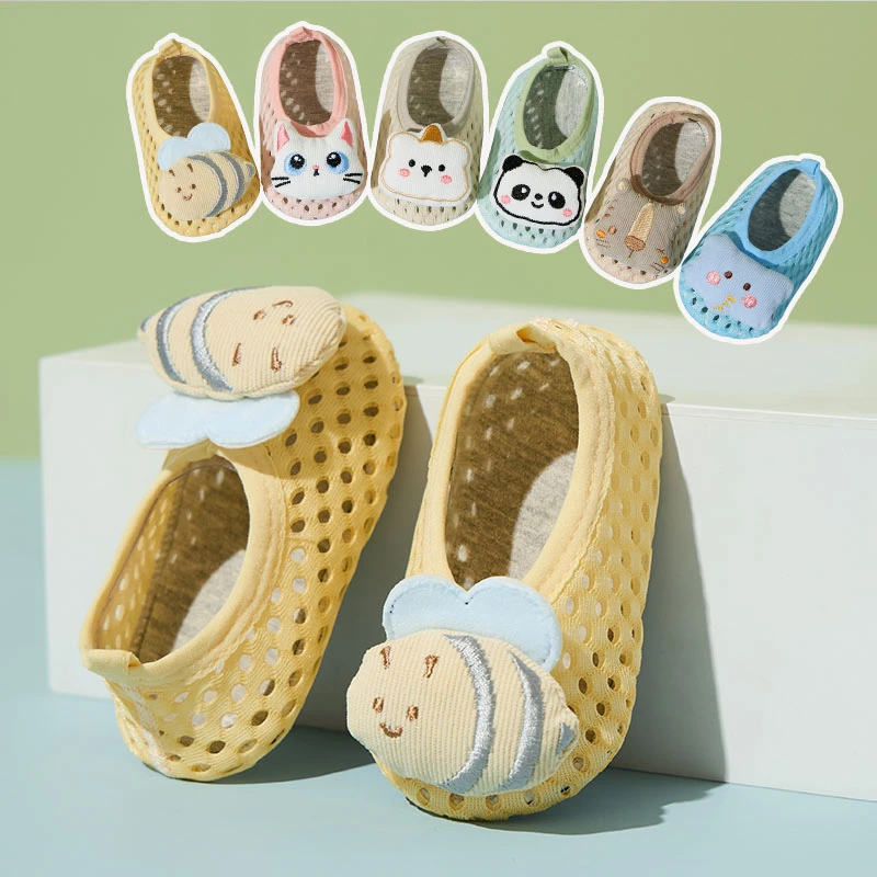 宝宝地板袜夏季薄款透气网眼儿童居家室内袜婴儿学步防滑软底袜套