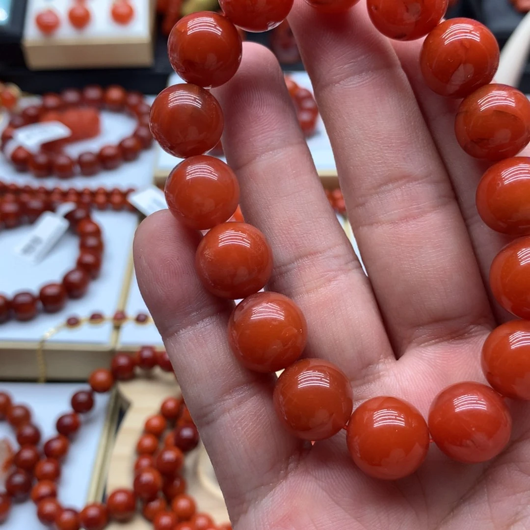 南红玛瑙手链，发货一个未镶嵌