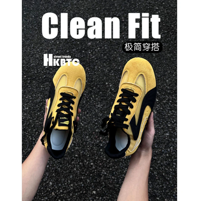 HKBTCNormcore 赛车鞋男夏季新款 复古百搭网面透气平底德训鞋子