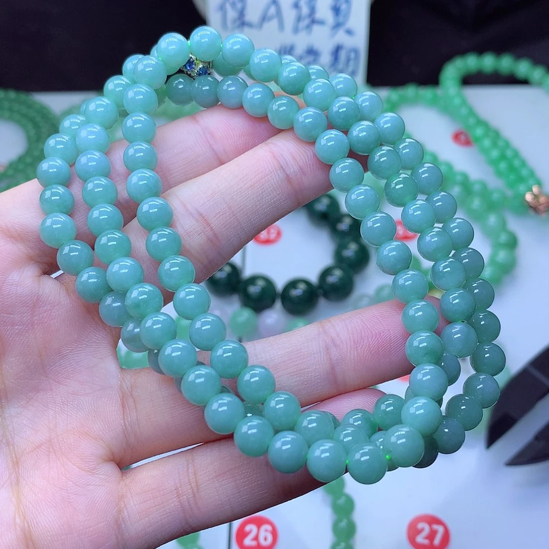 翡翠毛衣链未镶嵌