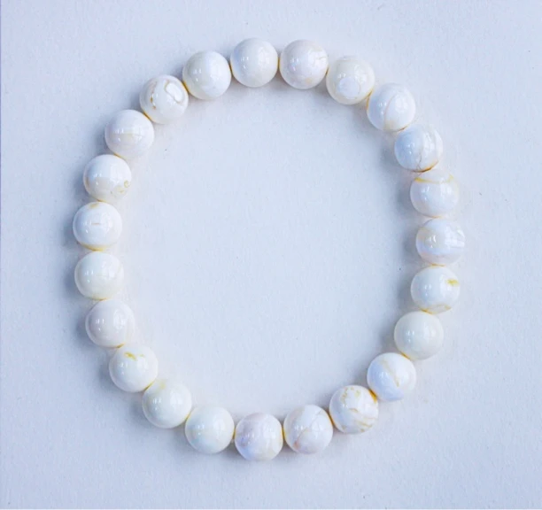 9.2mm俄料极瓷白圆珠蜜蜡手串 10.28克 甄选货头 蜡质瓷实