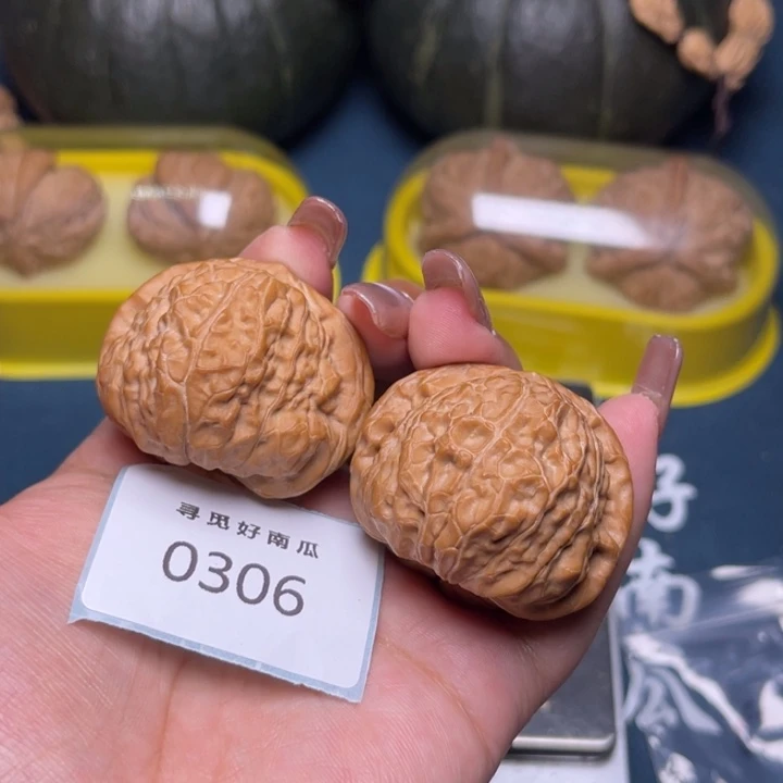 把件文玩核桃南瓜墩42-0306
