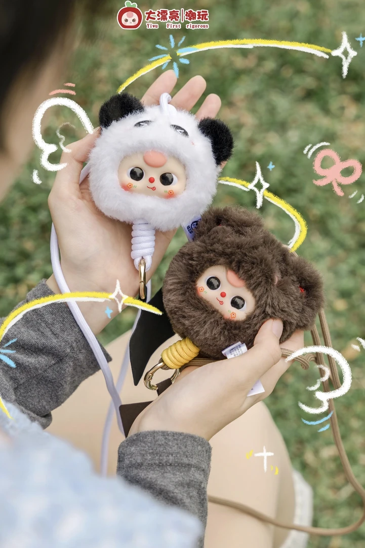 baby three可爱手机挂绳毛绒盲盒