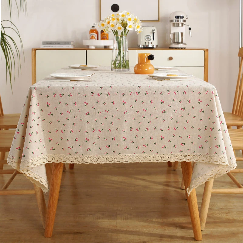 棉麻桌布日系布艺田园小清新长方形餐茶几台布客厅家用网红ins风