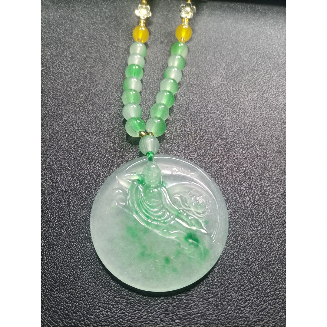 12精品翡翠飘花吊坠