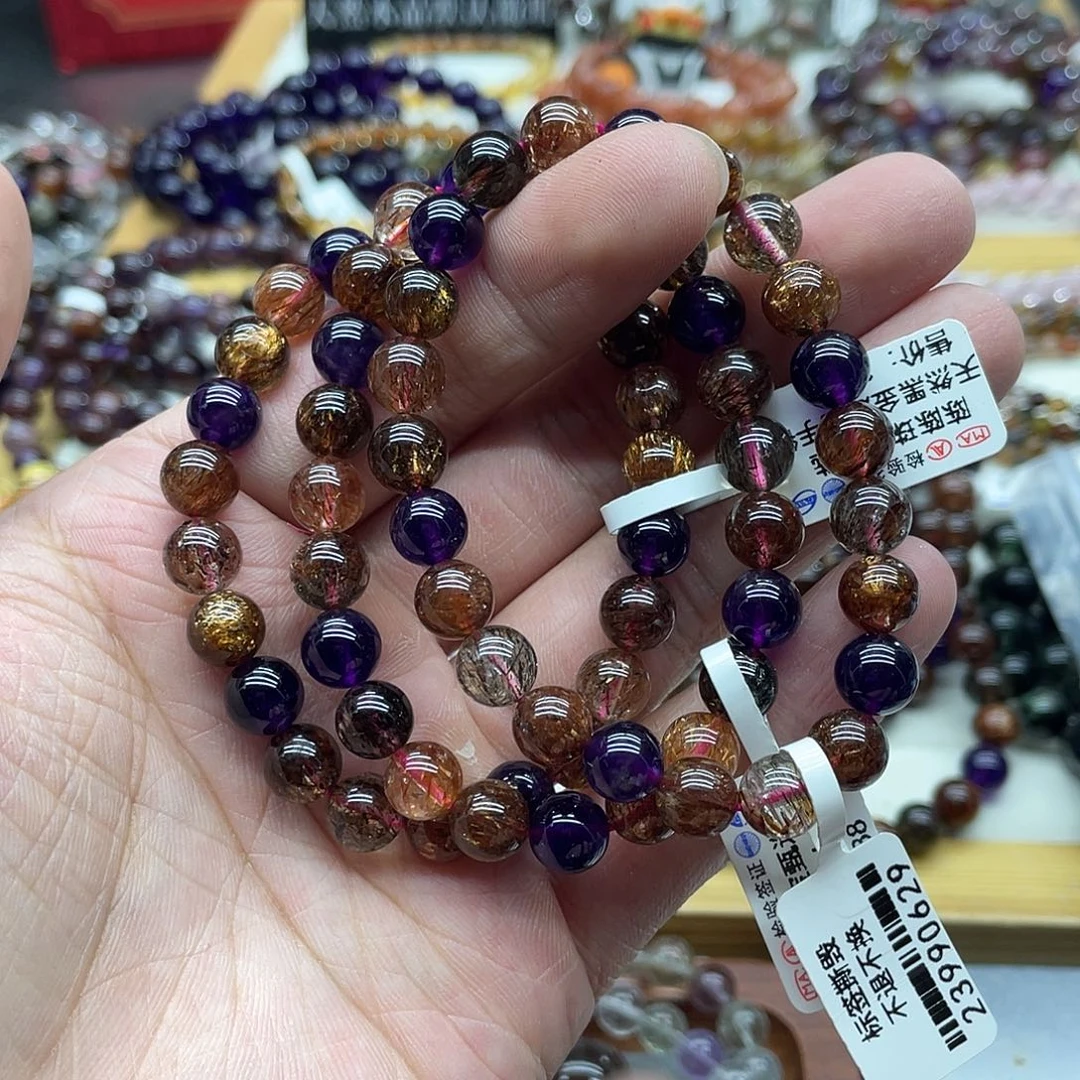 水晶手链未镶嵌多样性发货发一条