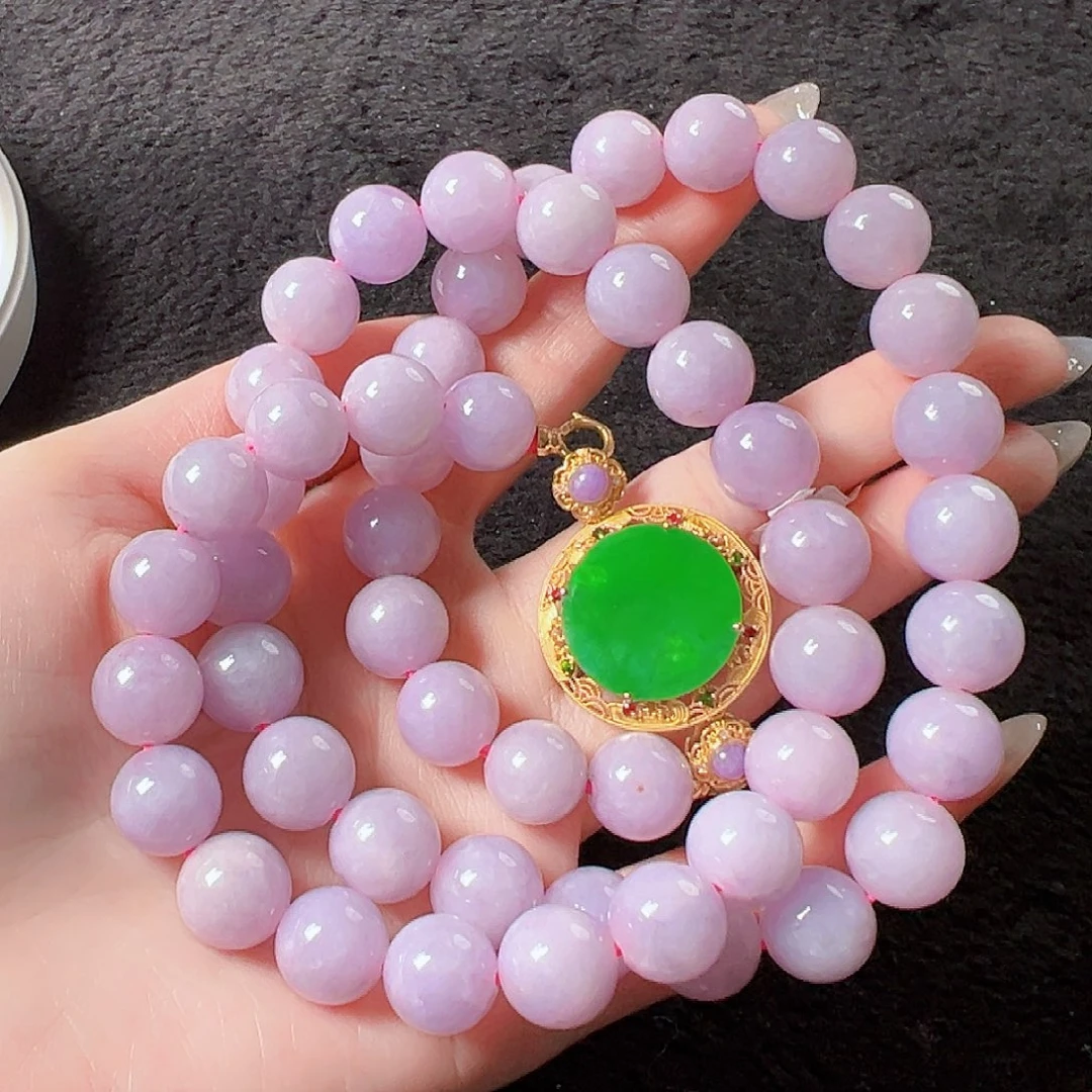 翡翠颈饰18K金镶嵌签收后24小时鉴赏期，过时不退