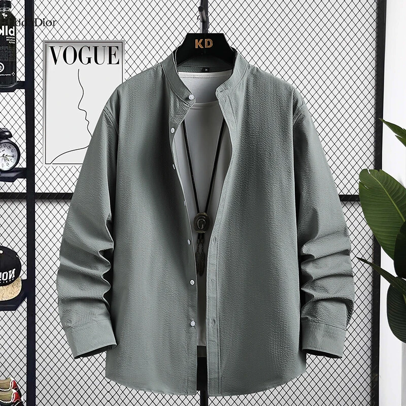 eddadior法国轻奢品牌轻奢春秋季2025新款衬衫男长袖休闲寸衫男