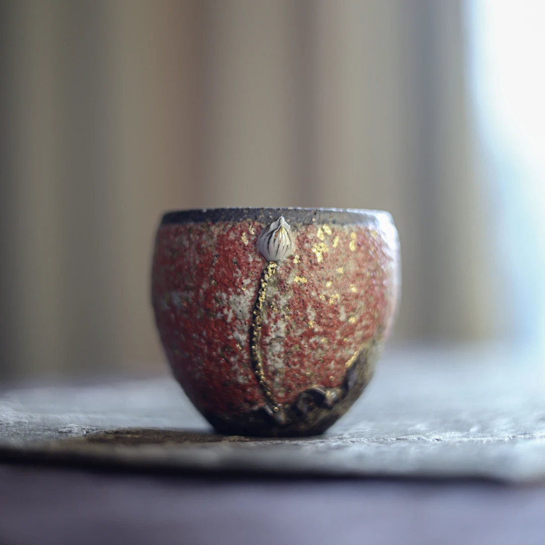 【小田甄陶】红金-高越-莲花杯（高越S0587）