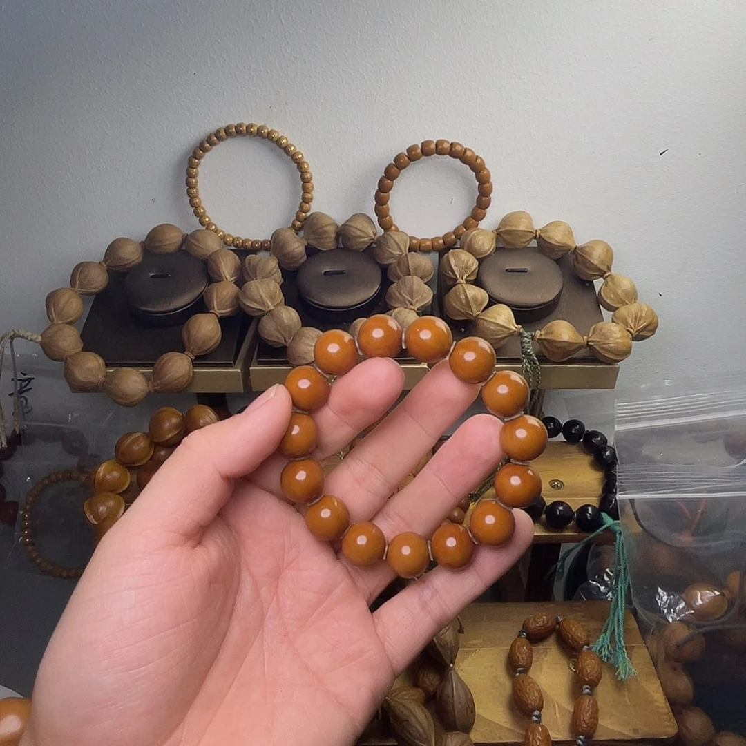 橄榄核手串/手链1.4正圆光珠