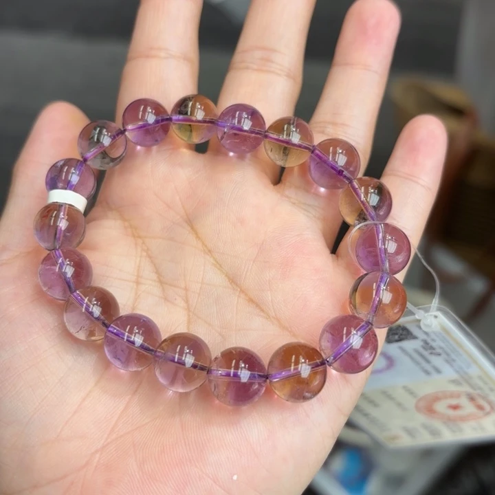 未镶嵌手链水晶紫黄晶11.8