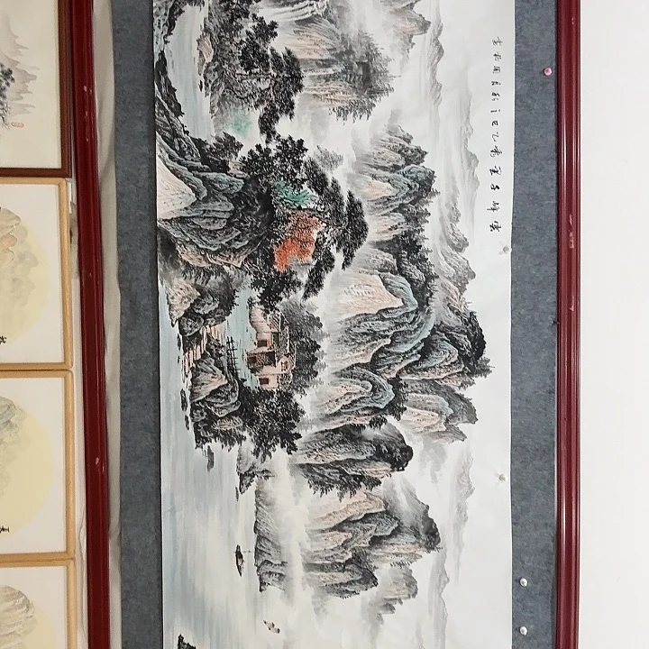 国画手绘国画云峰千里秀