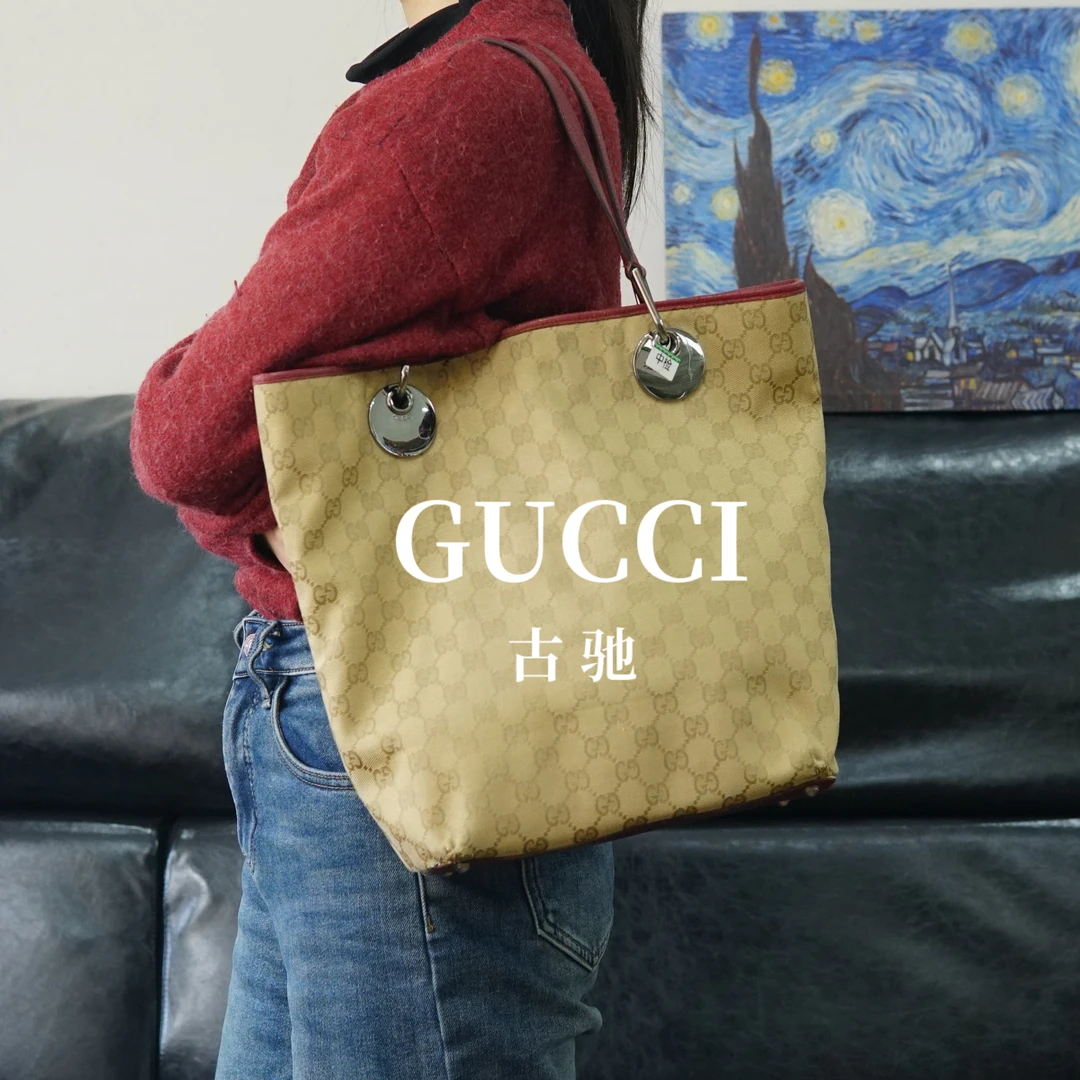 95新 GUCCI/古驰 老花单肩包/F3JJ12816066/6066