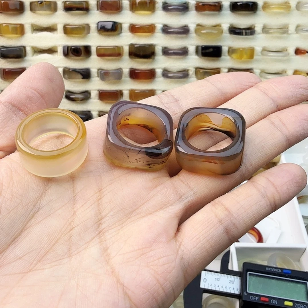 玛瑙/玉髓戒圈未镶嵌F*w