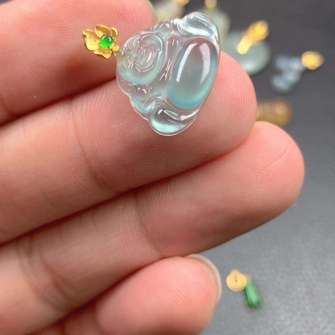 【闪购商品】颈饰18K金镶嵌翡翠翡翠