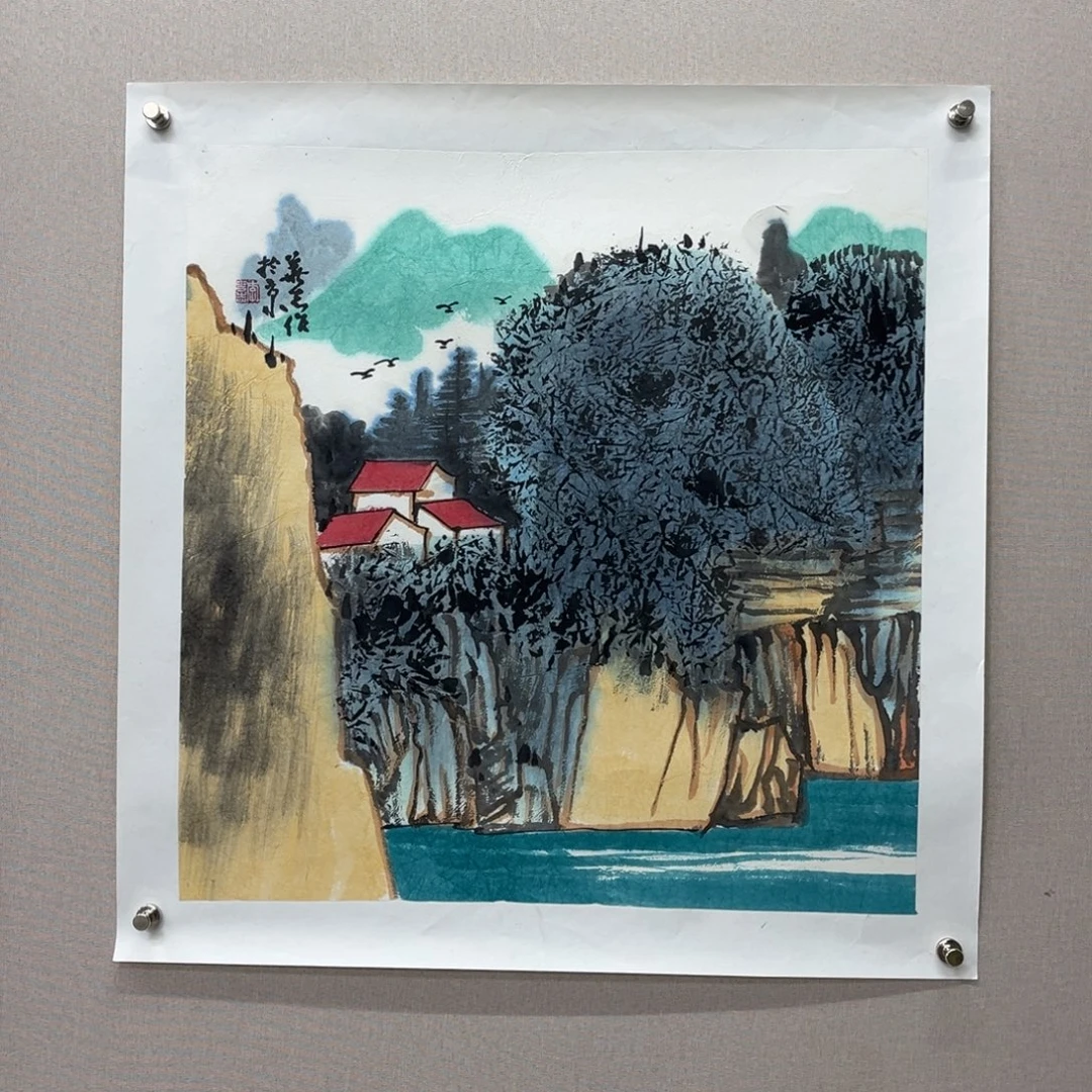 国画艺术家真人手绘