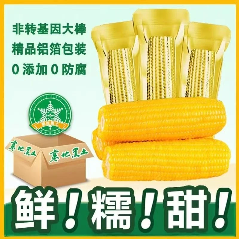 【试吃2根】东北黄糯玉米棒新鲜甜粘糯玉米铝箔装280克-350克*10根